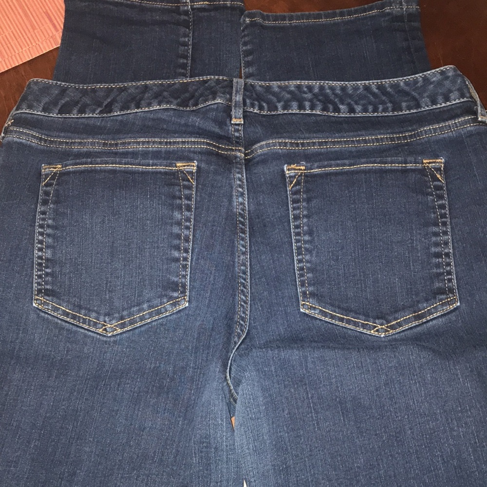 Eddie Bauer Women’s Jeans 12L Truly Straight Leg Dark Denim Wash - Picture 6 of 13
